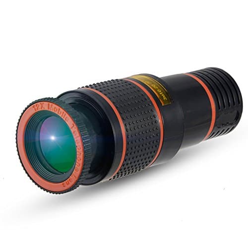 SHANGYIDA 12X Times Telephoto Optical Zoom Adjustable Cell Phone Lens Macro HD Smartphones Universal Optical Glass Suitable For Any Place Black