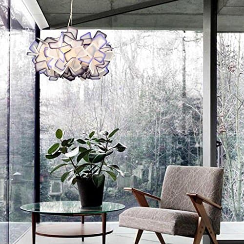 Modern Round Pendant Light ,Handmade Metal Acrylic Bedroom Lamp, Cloud Shape Pendant lamp , Elegant Romantic Living room Chandelier, Restaurant Hanging Lighting , Purple Patch,Ø53cm, 2*E27*Max 60W