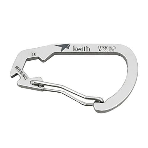 Titanium Tool Fast Hang Carabiner 8-12 Wrench Ruler,Mouth Of Bicycle Steel Wire-Steel