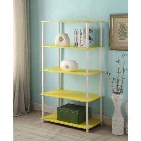 Mainstays No Tools Assembly 8-Cube Shelving Storage Unit | Holds Storage Cubes (Yellow)