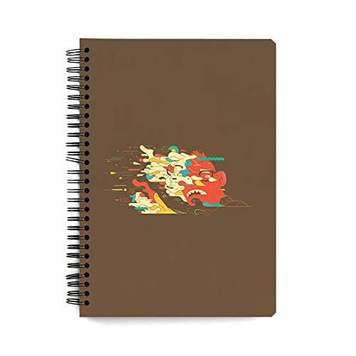 MOTIVATE BOX India, Minds in Cloud Designer Spiral Notebooks with Plain Sketch Paper (A5 Size - 72 Pages)
