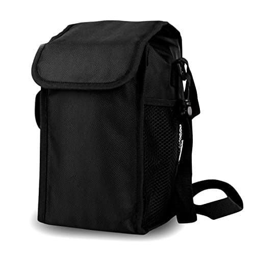 Lunch Bags,eBerry® Reusable Insulated Lunch Box Holder with Shoulder Strap Tote Bag Zipper Grocery Bags for Kids Men Women Black