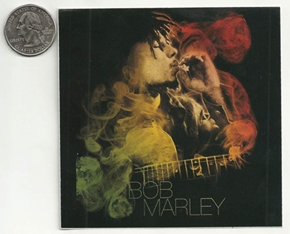 Bob Marley Guitar Smoke Sticker/Decal