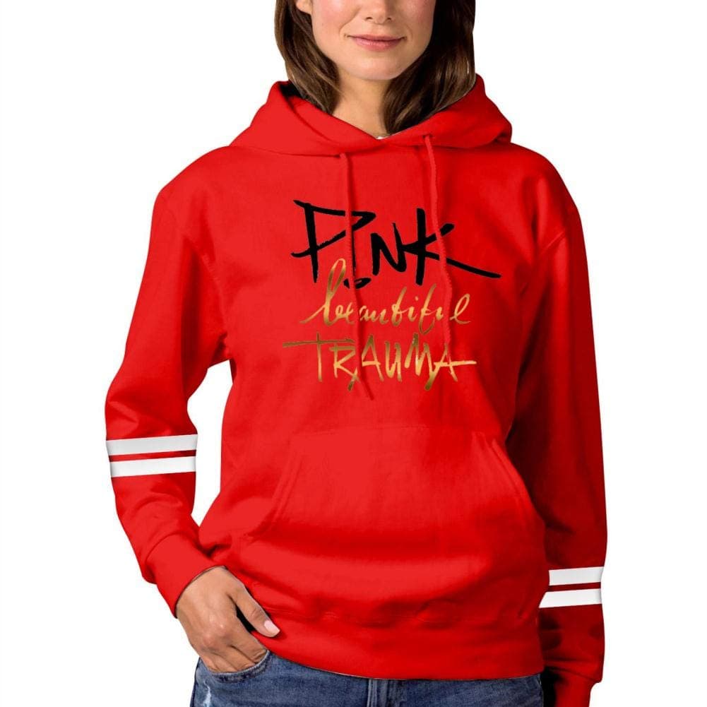P!nk-Logo Women's Unisex Print Hoodie Hooded Sweatshirt Hat Pouch Pocket Jacket