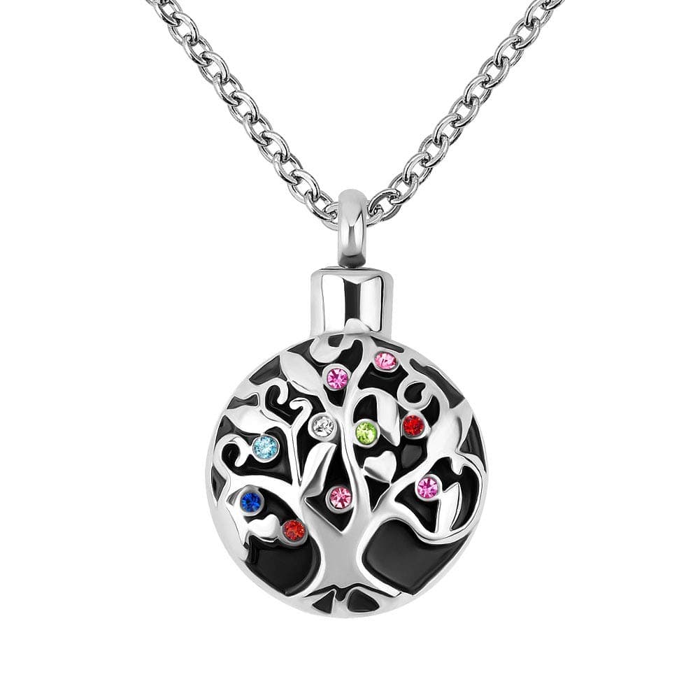 Tree of Life Urn Necklace for Ashes Memorial Keepsake Pendant Cremation Jewellery