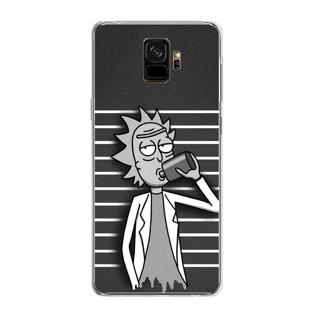 Ultra-Thin Clear Transparent Soft TPU Case Cover for Samsung Galaxy S9-Anime Rick-Morty 6