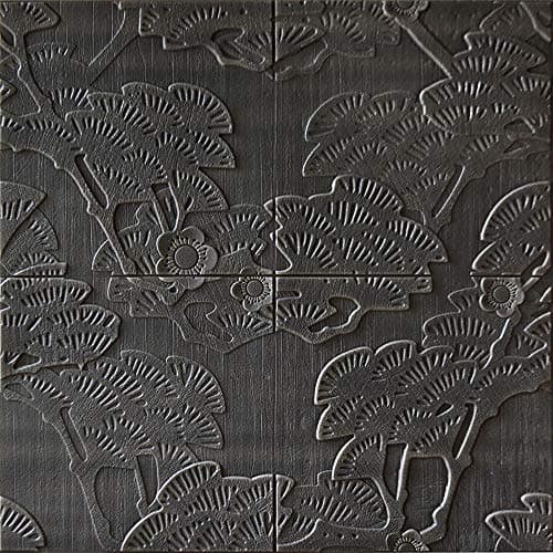 YANGMAN Wall Decals Wall Stickers 3D Foam Self-Adhesive Flower Pattern Wallpaper Waterproof Wall Panels for Home Decor and Old House Renovation, 70x70cm,Dark Gray,10pack52.7sq.ft