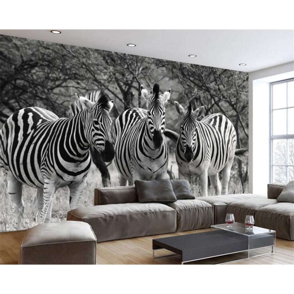 Custom Wallpaper Living Room Bedroom murals Retro Nostalgia Black and White Zebra Mural TV Wall 3D Wallpaper Mural