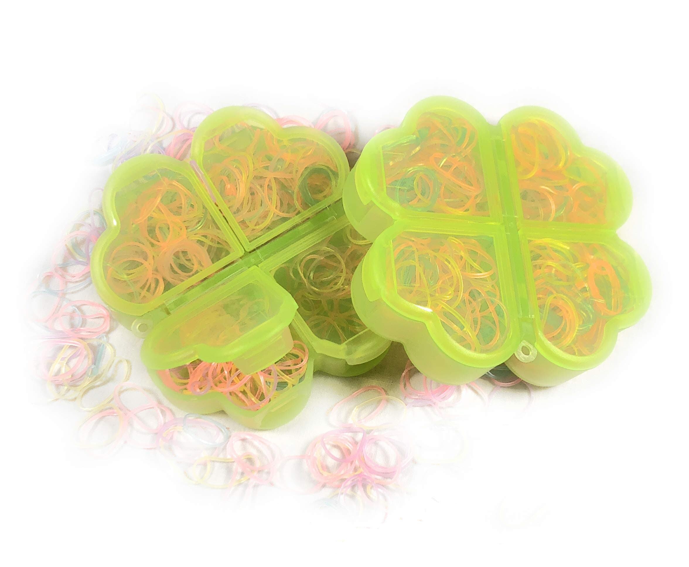 HAIR BANDS on the GO-GO Tiny Ponytail Rubber Bands Baby Girl Toddler Hair Tie Elastic, Plastic Case, Colors May Vary