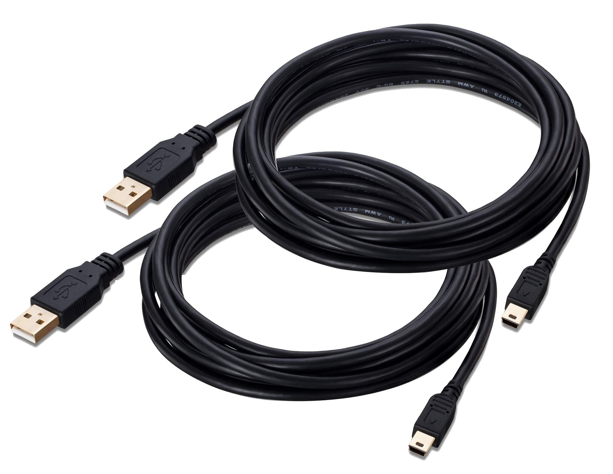 Mini USB Cable 6 Feet,Ruaeoda 2 Pack USB 2.0 Type A to Mini 5 Pin B Cable Male Cord