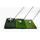 Golf Hitting Mat - 3-in-1 Foldable - Practice Turf Backyard or Indoor Chipping Mat - Portable Premium Quality Realistic Multi-Length Grass
