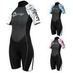 Osprey OSX Shorty 34" Chest Womens Wetsuit X-Small Black and White For Surfing, Body Boarding, Scuba Diving