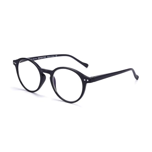ZENOTTIC Blaue Licht Blockieren Brille, Anti Schwindlig Glasses Damen und Herren Leicht Rundrahmen Retro Brillen0.0 1.0 1.5 2.0 2.5 3.0