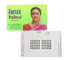 Pallavi Kumkum Sticker (Black, Pack of 15)