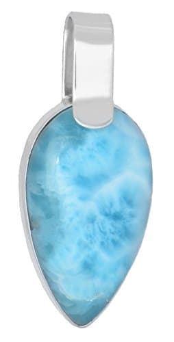 ERCE Larimar Gemstone Pendant drop, 925 Sterling Silver