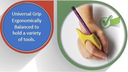 グリップサポート ライティングツールとアートツール用 (S、イエロー) RinG-Pen Ultra