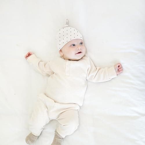 Konssy 8 Pack Baby Newborn Hats Set Knot Beanie Hats Soft for Infant Baby Girls Boys Caps 0-6 Months Pink