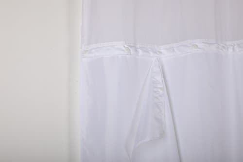 YQN Hookless Shower Curtain Liners with PEVA Snap-in Shower Curtain Liner Polyester 70" W x 54" H Frosted Waterproof