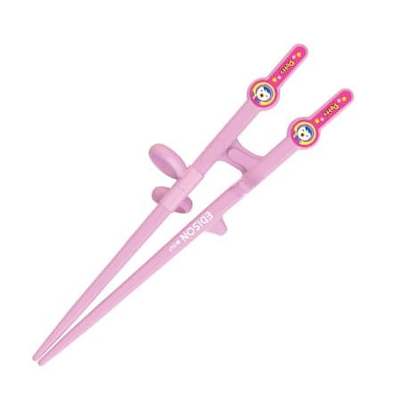 Pororo Edison Training Chopsticks for Right Handed 2 Step, Pink