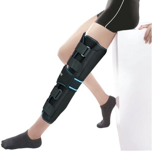 Vissco Knee Stabler - Long 19" Brace (Firm Support) | Knee Support for Osteoarthritis of knee joint |Pain Relief | Knee Stabilizer | Joint Injury | Knee Immobilizer - Medium (Black)