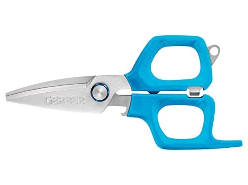 Gerber Gear Neat Freak - Salt - Durable, Ergonomic Fishing Scissors - Features Blunt Nose Tip & Split Shot Crimper - Premium Fishing Gear