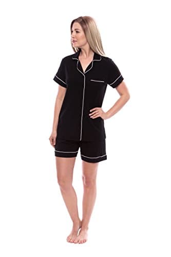 Texere Women's Bamboo Shorts PJ Set - Lightweight Comfy PJs (Classic Dream)