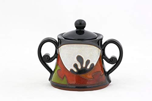 Ceramic Honey Pot, Handmade Pottery sugar bowl, Hostess gift, Ceramic Sugar Dish, Art pottery sugar caddy, Sugar canister, Tri Ushi