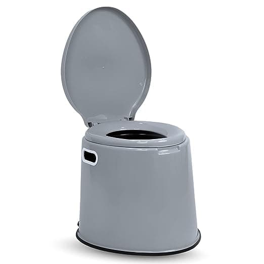 KitwePortable Camping Toilet Composting Potty Lugable Loo for Adults Campers Bucket Toilet Seat with Removable Cellphone&Toilet Paper Holder,2 Kinds Buckets for Camping RV,Car,Travel (2)