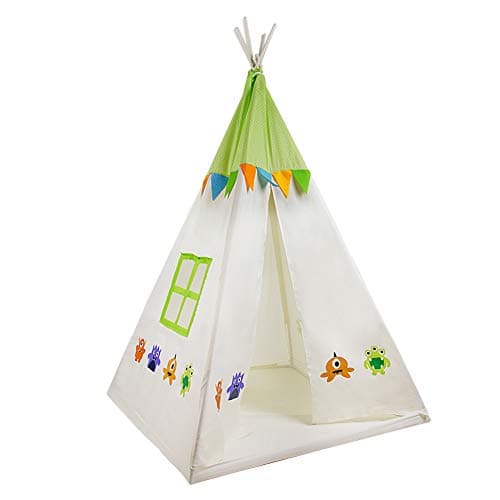 Teepee Tent for Kids Children Play Tent Foldable Portable Indoor Outdoor Princess Tent with Carrying Case Perfect Christmas Halloween Birthday Gifts Idea for Boys & Girls