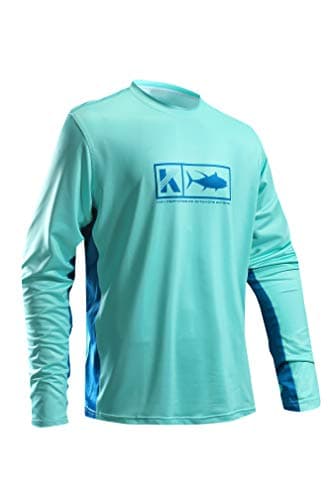 Performance Fishing Shirt Vented Long Sleeve Shirt Sun Protection UPF50 Moisture Wicking Rash Guard with Mesh Sides Loose Fit