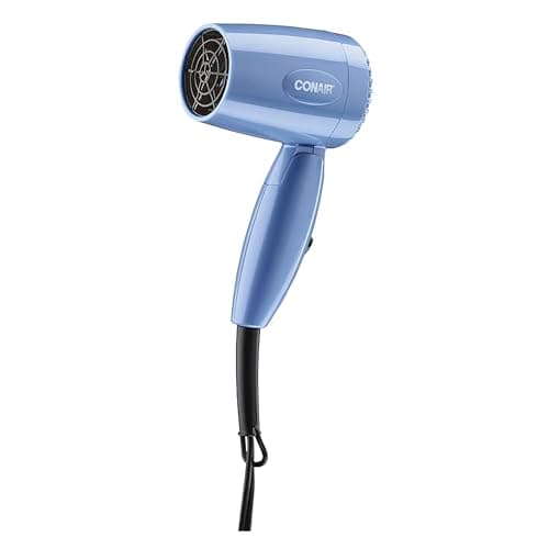 Conair 124Anp Mini Compact Folding Hair Dryer, 1875 Watts, Blue