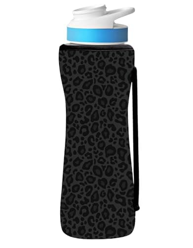 22oz Cute Printed Sleeve Compatible With Cirkul Water Bottle For Plastic And Stainless Steel Bottles 22oz Neoprene Sweat-Wicking Material Insulated Cover Designed With Handles (Black Panther)
