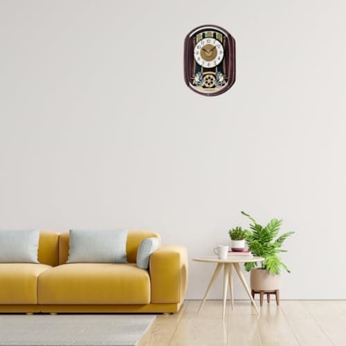 Seiko QXM297B 12-Melodies and 14-LED Lights Melody in Motion Wall Clock, Beige