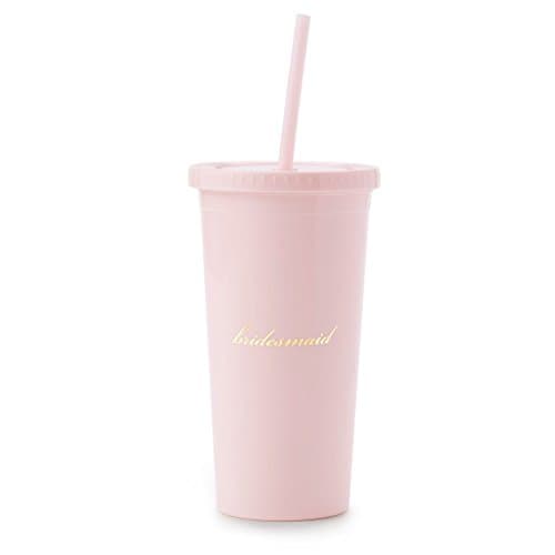 Kate Spade New York Insulated Tumbler with Reusable Straw for Bridesmaids, 20 Ounces, Hocus to My Pocus