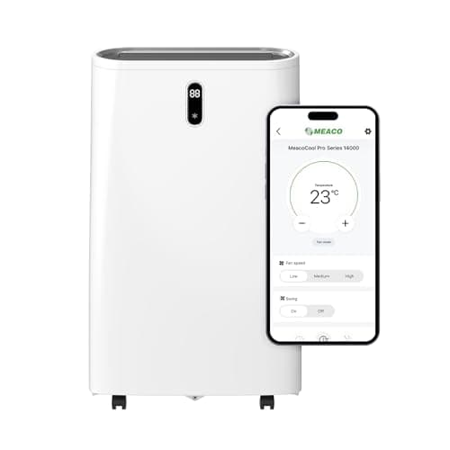 Meaco MeacoCool Pro Series 14,000 Portable Air Conditioner - Wi-Fi enabled with Meaco App, Low Energy, Low Noise, Free Flexible Window Kit