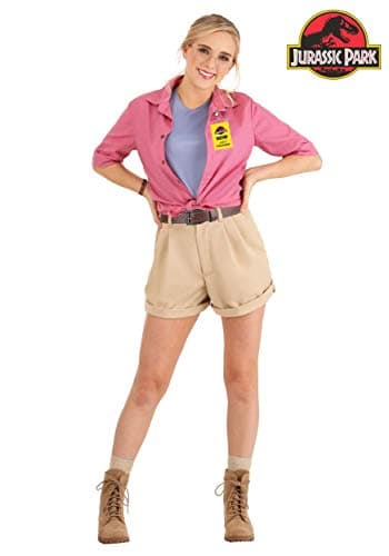 Jurassic Park Ellie Sattler Costume for Women, Officially Licensed, Includes Shirt, Tank, Shorts, Badge