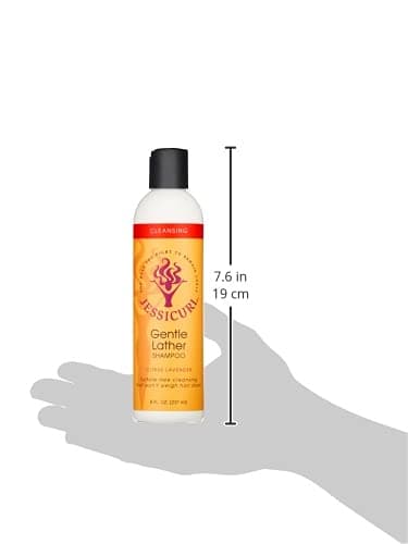 Jessicurl Gentle Lather Shampoo, Citrus Lavender, 8 Fl oz. Cleansing Curly Hair Shampoo, Vegan, Sulfate Free Shampoo