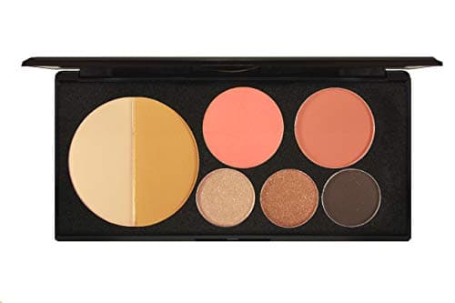 EVE PEARL Ultimate Face Palette Powder Eyeshadow Blush Long Lasting Natural Double Pigmented Glamour Makeup Set (Bombshell)