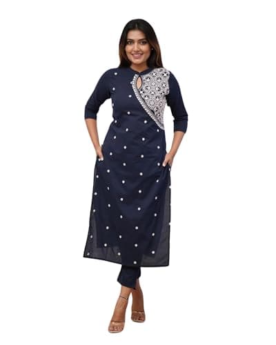 FABNEX Kurta Set for Women | Women Embroidered Kurta Set | Women Kurta Sets Kurtis | Women Kurta Pant Set (K-34-38)