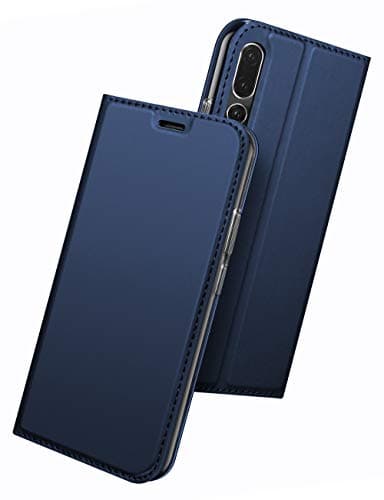Huawei P20 Pro Case KumWum Leather Case Slim Shockproof Inner Stand Function Card Slot Magnetic Closure Phone Flip Cover for P20 Pro (Huawei P20 Pro, Blue)
