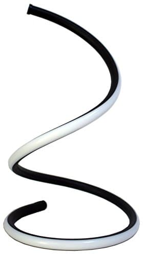 Spiral LED Table Lamp, Curved LED Desk Lamp, Contemporary Minimalist Lighting Design, Cool White Light, Stepless Dimmable Light, 13W, Black