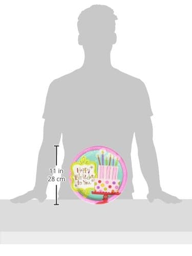 amscan International Sweet Stuff 26.6 cm Paper Plates, Pack of 8