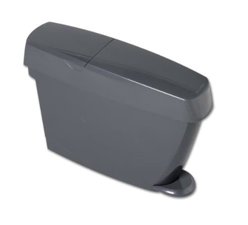 Direct Sales Pedal Operated Sanitary Bin 15 Litre Grey for use in Work Place Toilets, Public Toilet