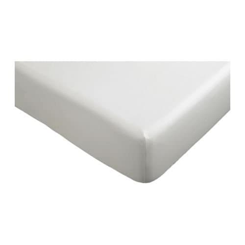 2 X IKEA DVALA - Fitted Sheet, White - 140x200 cm