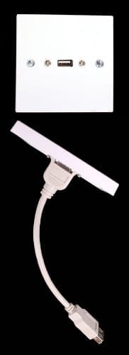 Euronetwork 1 x USB A Face Plate A Female - A Female