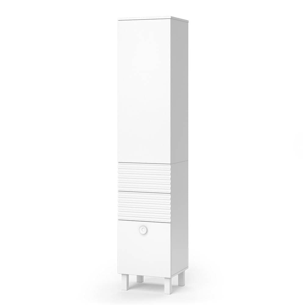 Vicco Bathroom cabinet Sola, White, 40.2 x 192.4 cm with door and drawers