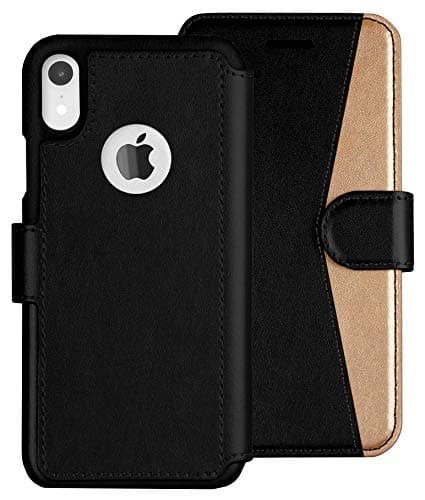 LUPA iPhone XR Wallet case, Durable and Slim, Lightweight with Classic Design & Ultra-Strong Magnetic Closure, Faux Leather, Golden Dusk, for Apple XR