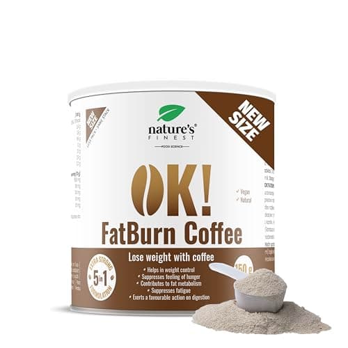Nature's Finest OK!FatBurn Coffee | Coffee drink with 5 in 1 effect for more energy and weight loss | With active ingredients L-carnitine, elderberry and guarana