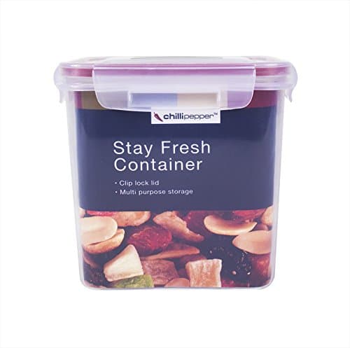 Pack of 2 Clear Clip Lock Air Tight Food Storage Containers Stay Fresh Box 1.3L