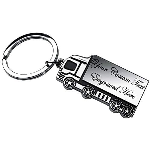 Personalised Engraved Truck/Lorry/HGV/Trucker Keyring/Keychain In Gift Box - Enter Your Custom Text